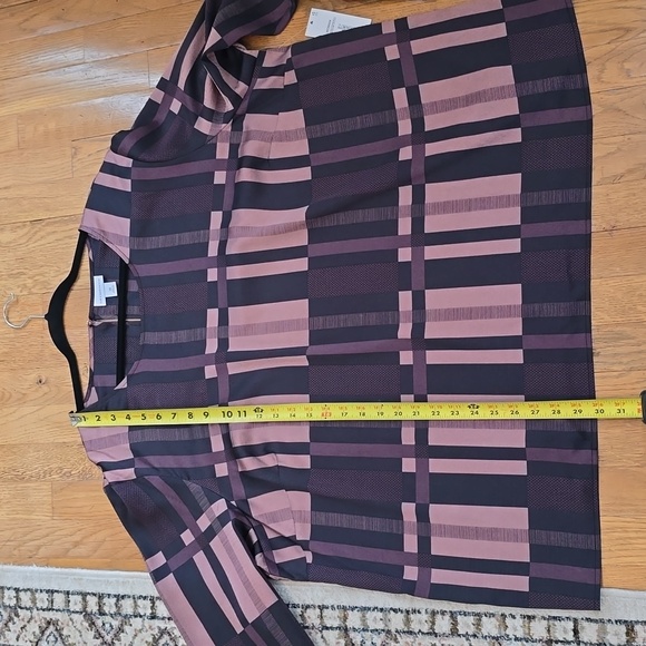 LIZ CLAIBORNE WOMENS CREWNECK PULLOVER PLUS SIZE PURPLE & BLACK TOP SIZE 3X - Picture 10 of 14